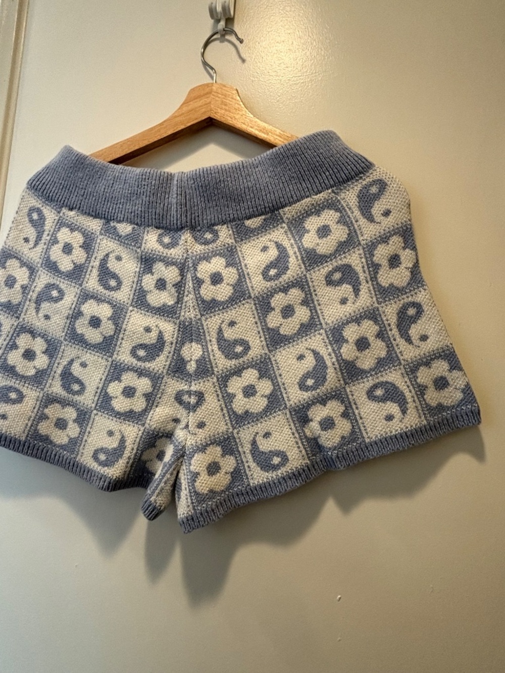 American Eagle Knit Tank Top and Short Sets Blue /white Sz M - Picture 16 of 16